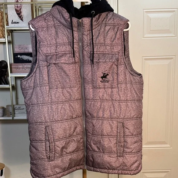 Beverly Hills Polo Club Gray Quilted Vest - Picture 2 of 7